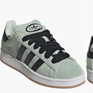 Womens adidas Campus '00s Athletic Shoe - Linen Green / Black / White